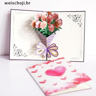 Wei tarjeta De boda 3d exquisita Para día De la madre/tarjeta De acción De gracias.