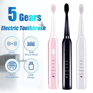 Cepillo de dientes eléctrico ultrasónico lavable electrónico recargable blanqueamiento impermeable cepillo de dientes