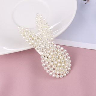 Imitación perlas Clip de pelo de las mujeres blanco perla horquillas de pelo niñas oro astilla Barrette Hairclip moda accesorios para el cabello (9)