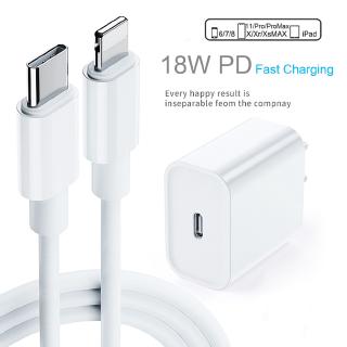 PD carga rápida 18W 9V/2A USB-C tipo C a Lightning Cable cargador adaptador para iPhone 11 11Pro Max XS iPad Mini Pro Air