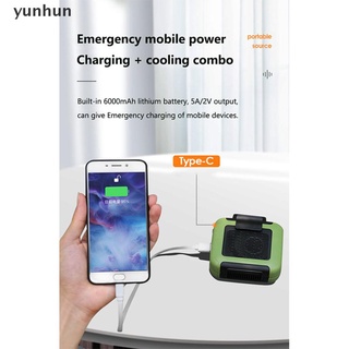 yunhun ventilador de cintura personal portátil con recarga de aire acondicionado silencioso de mano.
