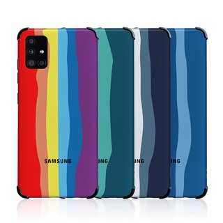 Funda de Color arco iris para Samsung Galaxy A71/A51/4G/A31/A21S/A11/M11/M40S/funda oficial de silicona degradada (2)
