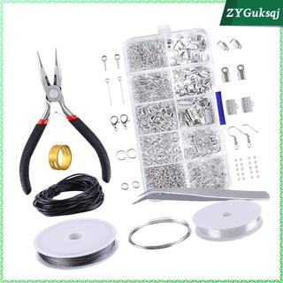 kit de fabricación de joyas collar pulsera pendientes diy reparación abalorios herramientas de manualidades (3)