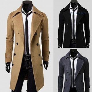 Tucany Trench Coat Moda hombre invierno abrigo largo de doble capa ropa interior (2)