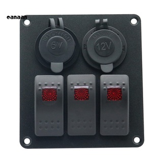 Panel Interruptor De aluminio ligero optimizado 3 Gang Interruptor De Interruptor panel con Etiquetas Diy Diy Para automóvil (8)