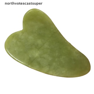 Northvotescastsuper Natural Jade Guasha raspado placa Gua Sha masajeador cara Meridian raspado NVCS