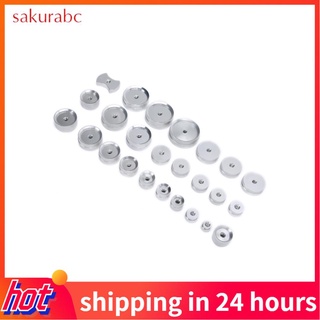 Sakurabc 25 piezas de máquina de tapado troqueles de aleación de aluminio reloj trasero caso más cerca para relojero