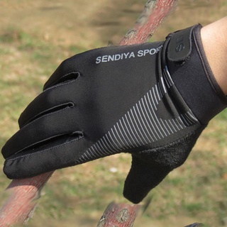 1 par de guantes de bicicleta de dedo completo pantalla táctil hombres mujeres MTB guantes transpirables verano cálido invierno manoplas guantes de ciclismo-542