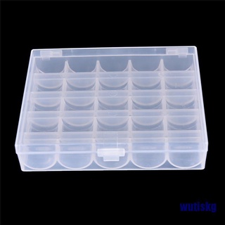 25 Cell Empty Bobbins Spools Box Sewing Machine Bobbin Case Organizer Storage (3)