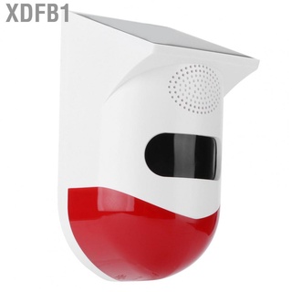 xdfb1 alarma solar inteligente luz estroboscópica 120db sirena de seguridad de sonido ip67 impermeable para tuya home villa yard