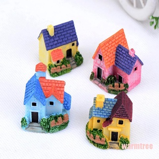 DIY HOUSE (Warmtree) Casa de muñecas miniaturas DIY casa villa bosque hada maceta jardín decoración del hogar