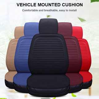 cojín de asiento de coche universal de algodón lino no deslizante asientos cubierta impermeable para la mayoría de los coches (1)