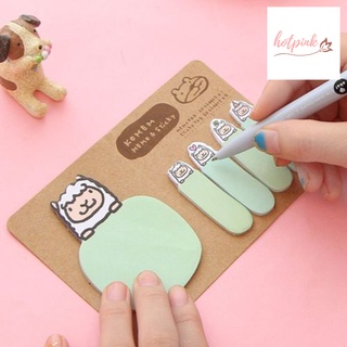HO Cute Cartoon Animal Rabbit Pig Marker Memo Bookmark Index Tab Sticky Note Gift (3)