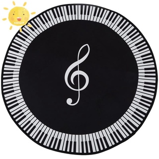 nueva alfombra símbolo de música llave de piano negro blanco redondo alfombra antideslizante alfombra hogar dormitorio decoración del piso