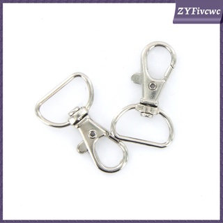 10pcs Key Chain Trigger Snap Hook Silver Swivel Clasp DIY Hanging Charms (1)