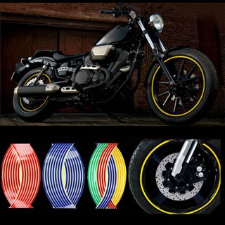 Motocicleta 18 - pulgadas reflectante rueda pegatina anillo rueda pegatina Hub neumático