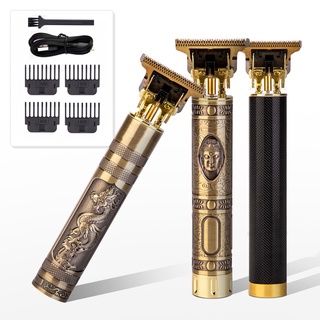 2021 USB T9 Clipper peluquería profesional eléctrico Trimmer afeitadora Trimmer barba 0mm hombres máquina de corte de pelo para hombres (1)