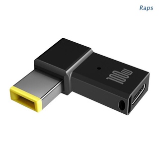 Raps carga rápida 100W USB tipo C USB-C hembra a cuadrado PD macho enchufe convertidor