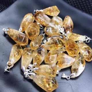 Natural Citrine Pendant Natural Quartz Crystal Rock Enegy Pendant For DIY Healing Stone Jewelry K0D3 (6)