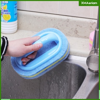 cepillo de esponja esponja cepillo de limpieza con mango bañera herramienta de limpieza