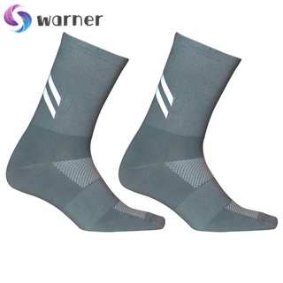 Warner - calcetines reflectantes para correr (gris claro)