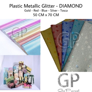 (3 Hojas) plástico metálico GLITTER diamante - plástico KADO Metalic oro plata plata oro oro arena prisma