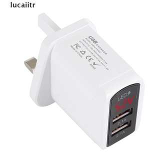 Lucaiitr cargador Adaptador con pantalla Led 2.4a 2 usb puerto De carga rápida Qc3.0 Hub (2)