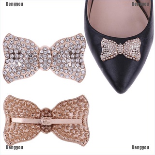 <dengyou> 1pc rhinestone bowknot metal zapatos clip hebilla mujer zapato encanto accesorios