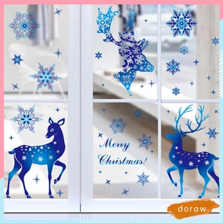 Pandora calcomanía De pared De copos De nieve Azul Feliz navidad decoración De navidad/hogar/Festival