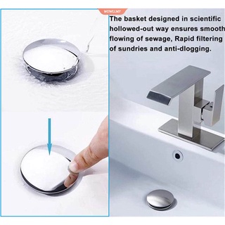 Filtro de drenaje de rebote para lavabo universal, tapón de drenaje emergente de 35 mm tipo empuje para cocina y baño, diámetro interior de 35 mm | xueli |