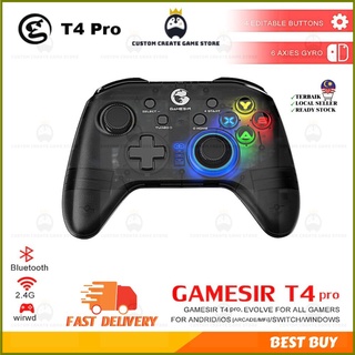 GAMESIR [spot] Controlador de juegos de juegos T4 Pro Multi-Platform Para Pc Portátil Android Ios 13+ Nintendo Switch (Localizador)