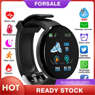 [Entrega Rápida]d18 reloj inteligente Redondo impermeable con Rastreador Fitness/Smartwatch con Bluetooth para hombre