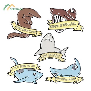 [en Poque] Broche/Pins De tiburón ballena/dibujos animados Para chaqueta/Mochila/accesorios