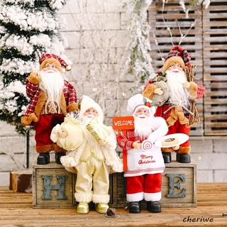 cheriwe Decoração de Natal em pé pose Boneca do Papai Noel Mochila de Natal boneca velho brinquedo Atmosfera festiva cheriwe