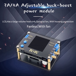 dc-dc automático boost/buck convertidor cc cv power ule 0.5-30v 6a 60w ajustable fuente de alimentación voltímetro negro (2)