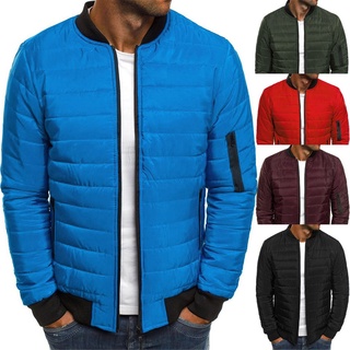 [ufas] chaqueta de otoño/invierno con cremallera cálida para hombre/abrigo ligero de calidad superior