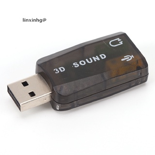 linxinhg @ Nuevo USB5.1 A 3.5 Mm Micrófono Auriculares Jack Estéreo 3D Tarjeta De Sonido Adaptador De Audio * (3)