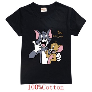 Tom & Jerry 2021 nuevo juego niños camisetas bebé camiseta Tops niños camisetas camisetas niñas manga corta ropa de niños camiseta