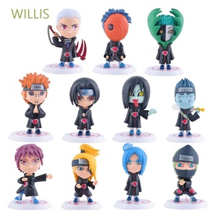 Willis figura de Anime Sasori 11 pzas figuras de Naruto/juguetes/muñecas/muñecas/sabi Tobi Pein Hidan modelo Akatsuki Madara Figurine