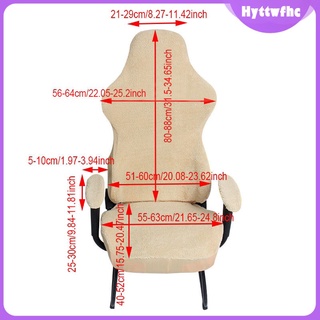 [hyttwfhc] Fundas de silla de poliéster extraíble elástica giratoria silla fundas sillón de oficina cómodo asiento fundas ordenador de oficina