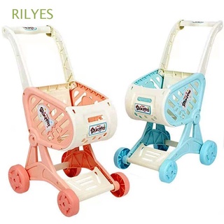 RILYES Educational Toy Groceries Trolley Toys Play House Toys Supermarket Toys Shopping Cart Toys Kitchen Toys Pretend Toy Kids Toys Role Play Simulation Trolley/Multicolor