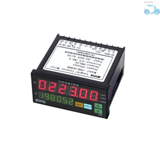 90-260V AC/DC contador Digital longitud lote medidor 1 salida de relé preestablecido