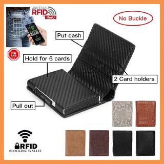 tarjeta cartera rfid bloqueo cartera minimalista titular de la tarjeta de crédito para los hombres smart money clip compacto titular de dinero x36