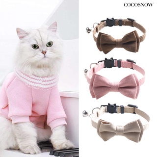 cocosnow Collar para mascotas con arco nudo campana de gato mediano Collar para viajes