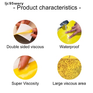ljc95wery 5 piezas trampas adhesivas amarillas de doble cara para plantas voladoras, insectos, venta caliente