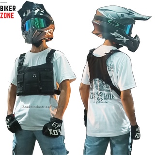 (bolsa De pecho RIG) Biker pecho chaleco bolsa, BIKERS pecho chaleco bolsa, motocicleta pecho chaleco bolsa, bolsa de pecho chaleco bolsa, bolsa 2 en 1 bolsa de pecho