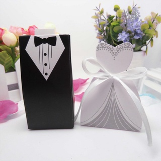 #mte 50 cajas de regalo de caramelo blanco y negro con cinta para favor de fiesta de boda (1)