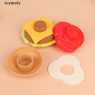 ivywoly 1set simulación hacer hamburguesa papas fritas juguete de cocina pretender juguetes co