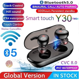 Y30 ear fone Bluetooth 5.0 inalámbrico auricular TWS Bluetooth 5.0 con control de botón negro rosa Y50 i12 i7