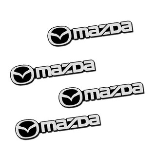 4 unids/set coche Audio aluminio pegatina Control Central Multimedia altavoz pantalla emblema de la pantalla de la insignia de la etiqueta engomada para Mazda MS CX-9 323 626 (2)